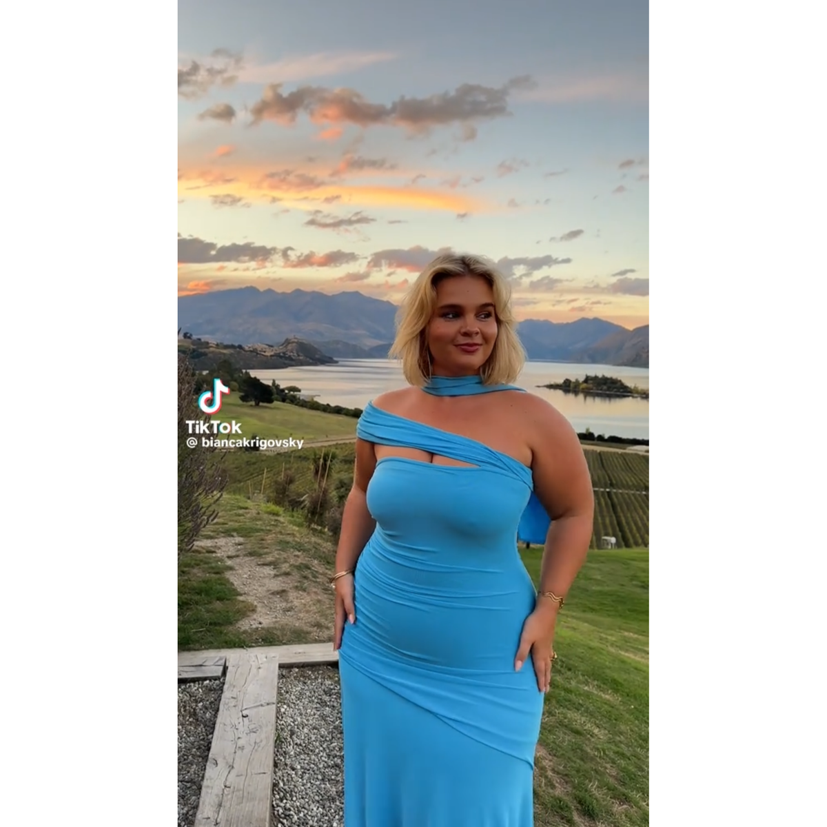 Bleu Fiesta Off Shoulder Maxi