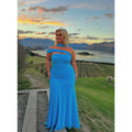 Bleu Fiesta Off Shoulder Maxi