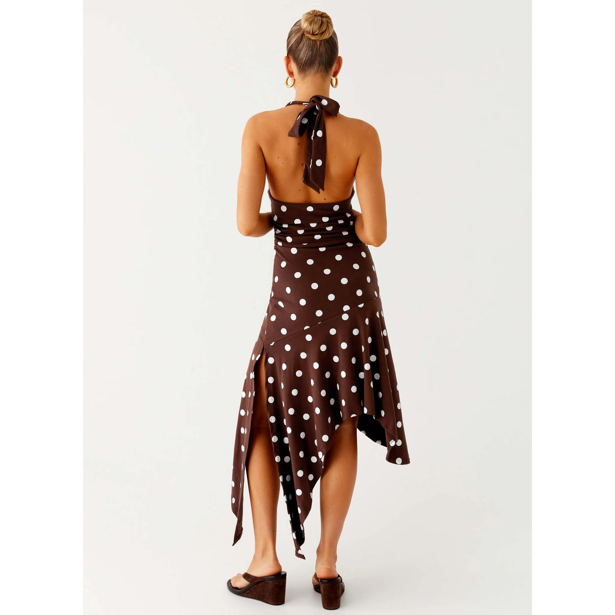 Chocolate Keylani Halter Midi