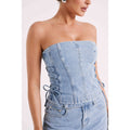 Mid Blue Scheana Denim Corset