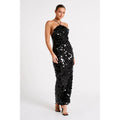 April Sequin Halter Maxi