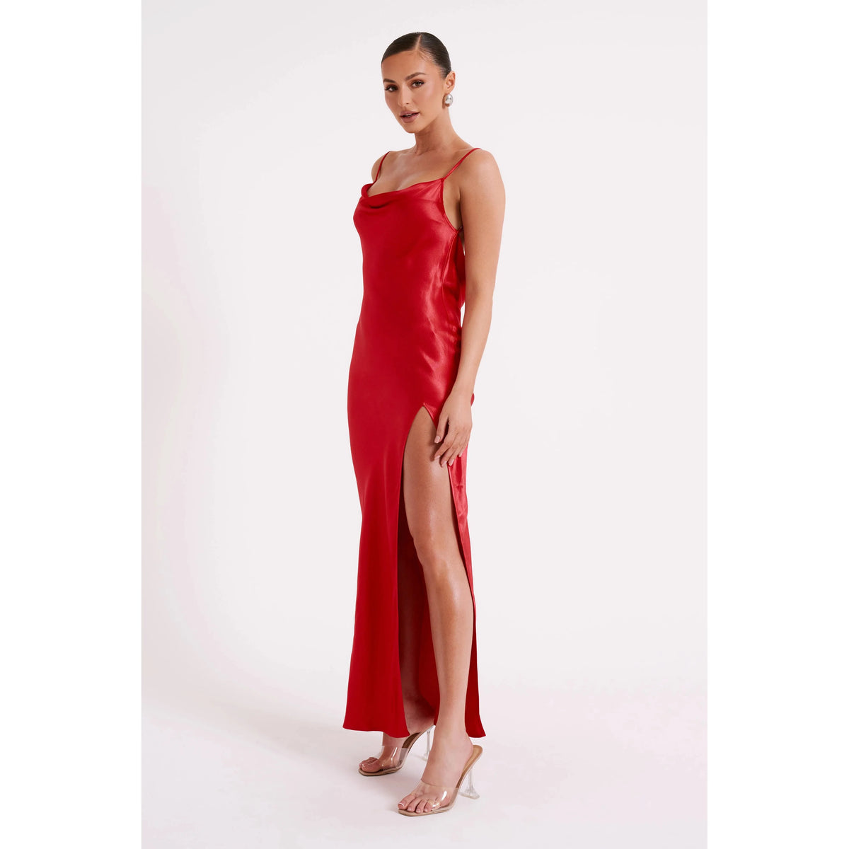 Red Jade Cowl Neck Maxi