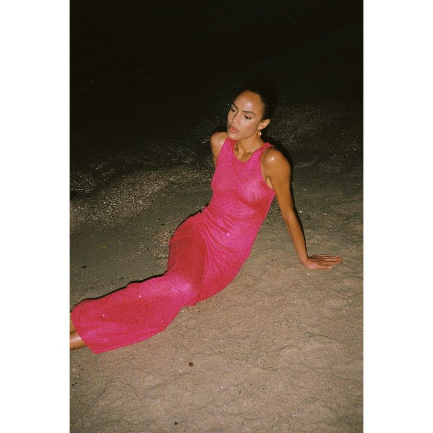 natalia dress - fuchsia sequin ASTA RESORT Natalia Dress in Fuchsia. Size M. Also in S