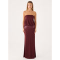 Maroon Posine Strapless Maxi