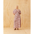 Pink Scatter Riley Shirred Maxi
