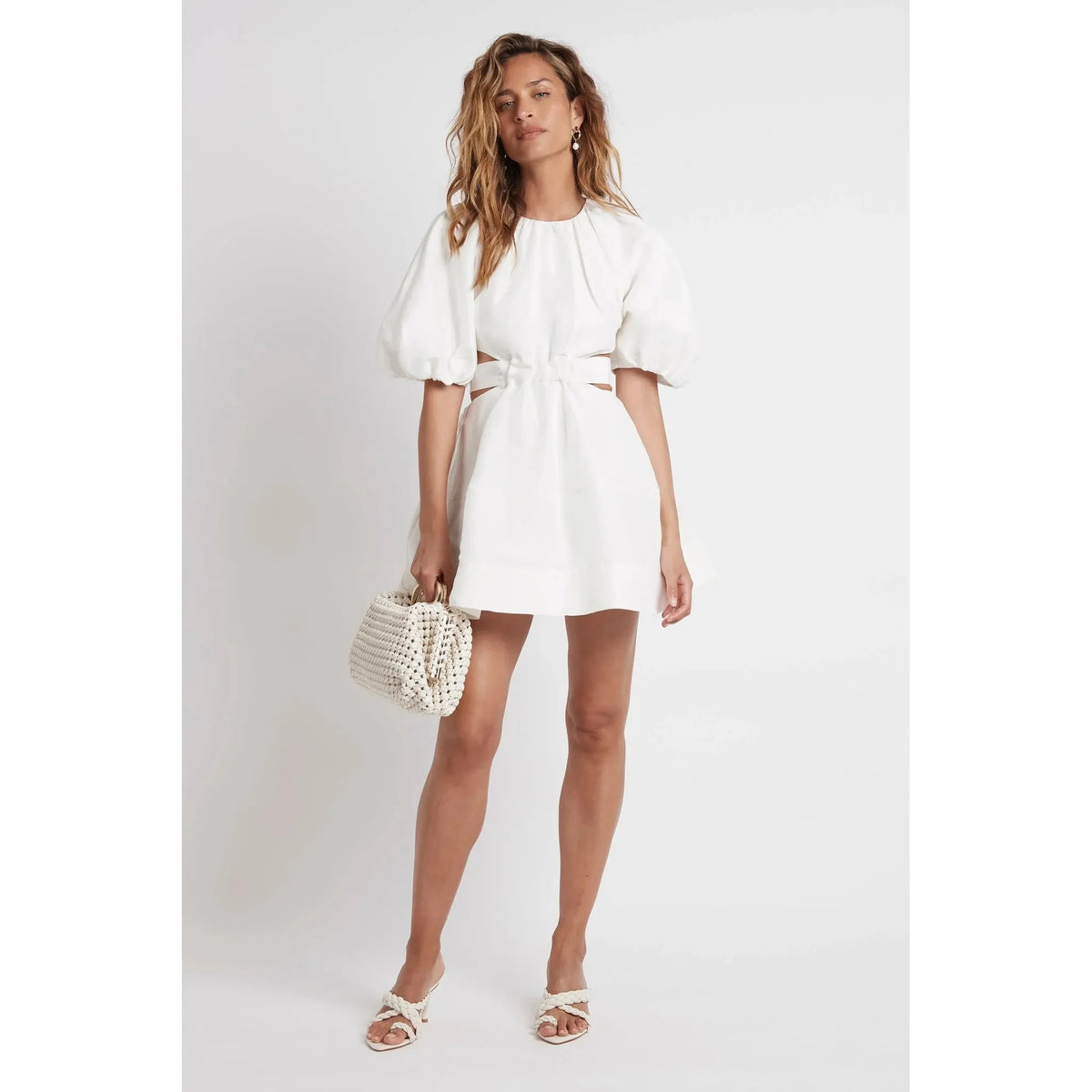 Ivory Mimosa Cut Out Mini Dress