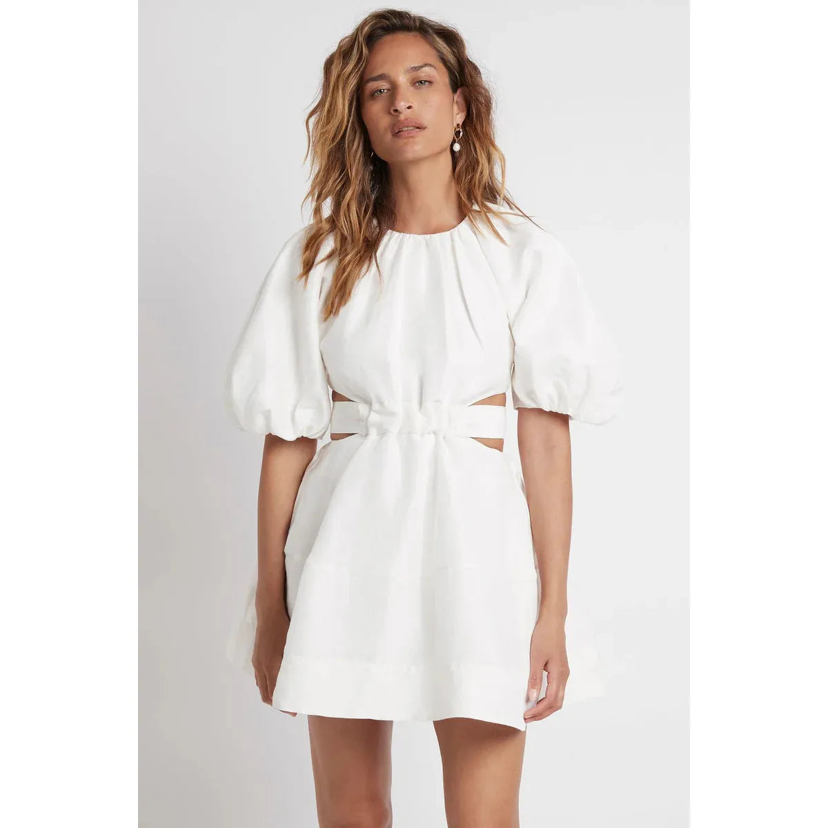 Ivory Mimosa Cut Out Mini Dress