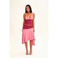 Berry Jemima Halter Top & Midi Skirt Set