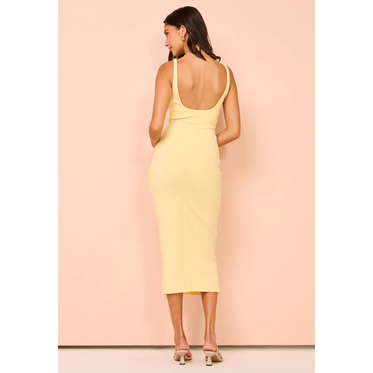 Butter Yellow Karina Tuck Midi