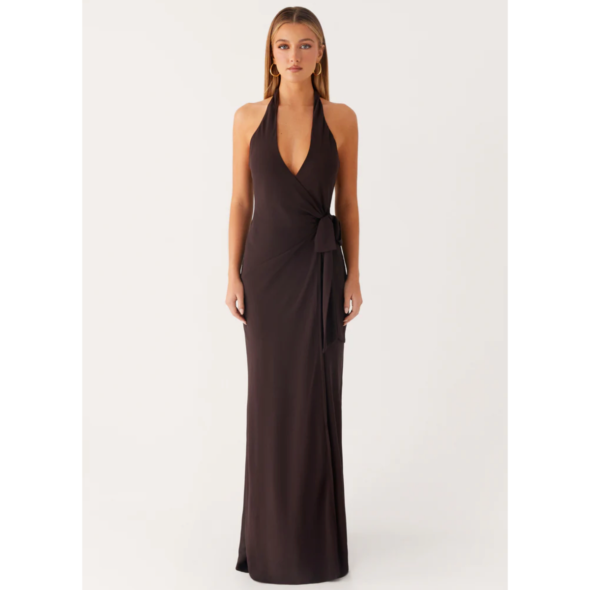 Chocolate So Chic Wrap Maxi
