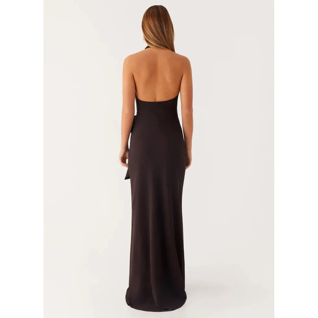Chocolate So Chic Wrap Maxi