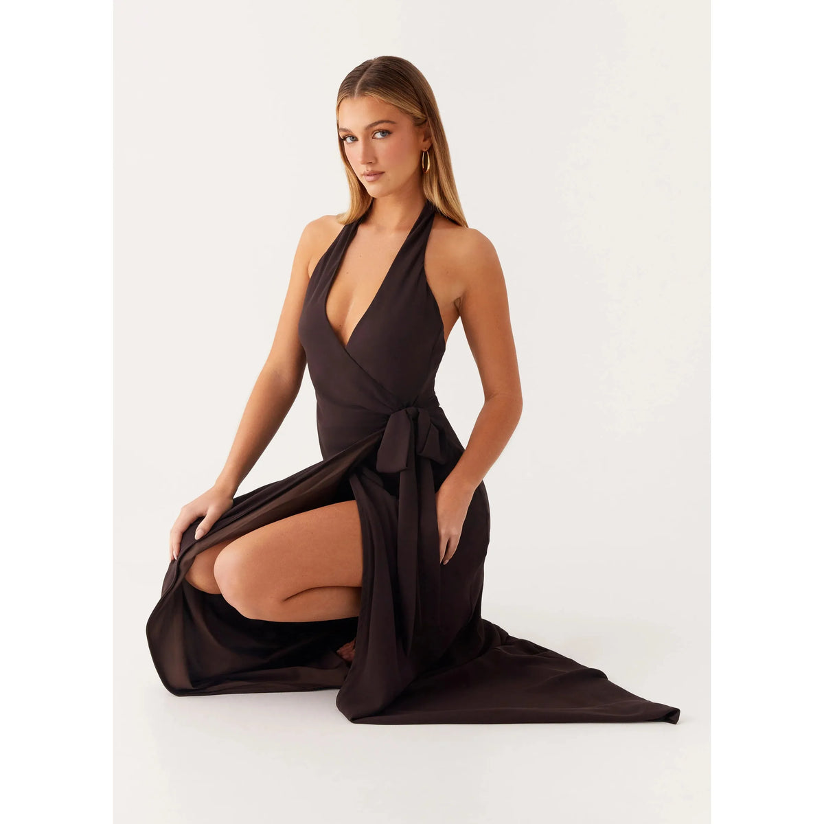 Chocolate So Chic Wrap Maxi