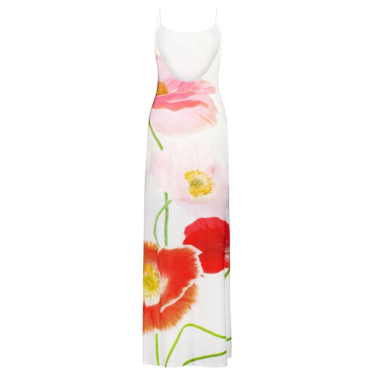 Low Back Citrus Poppy Maxi