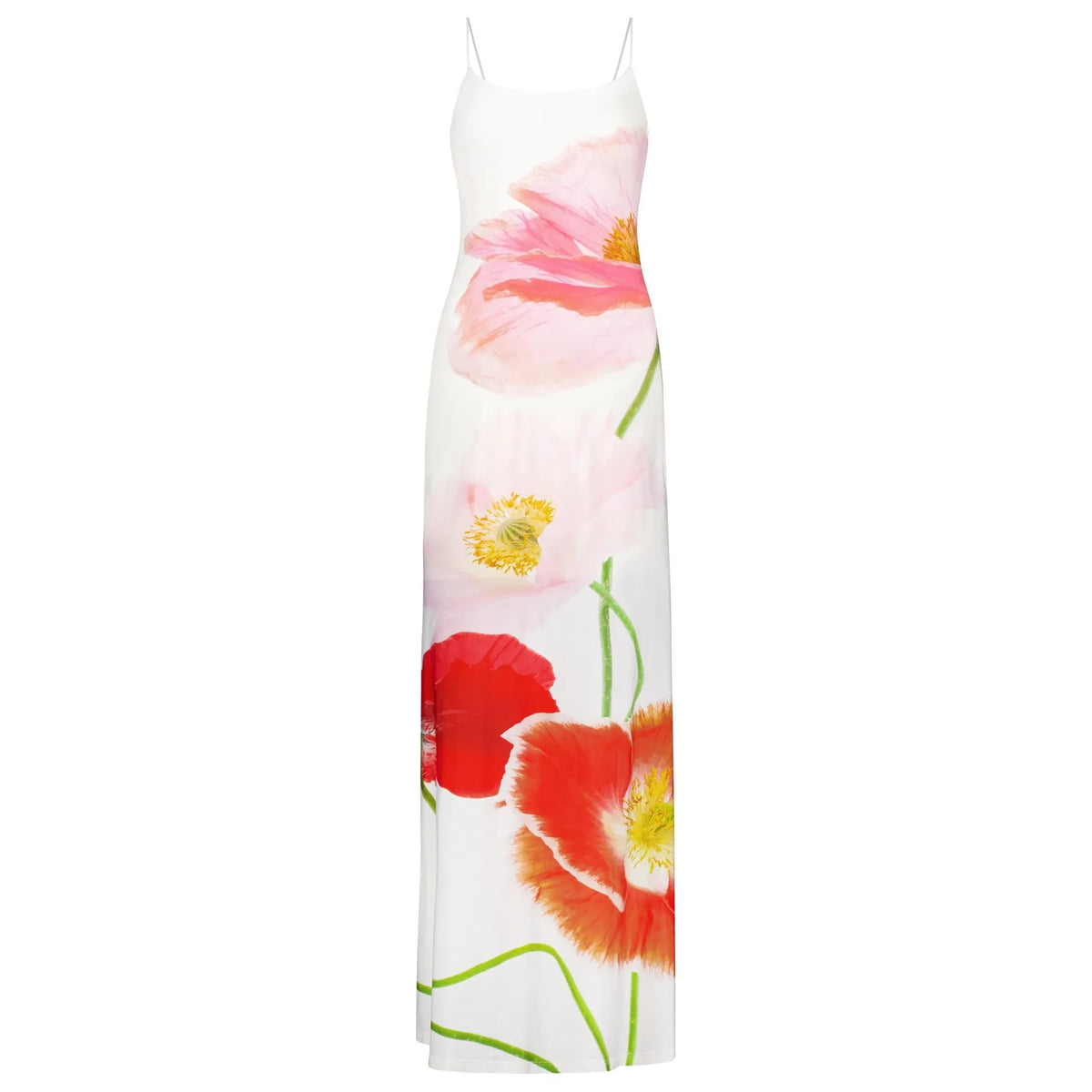 Low Back Citrus Poppy Maxi