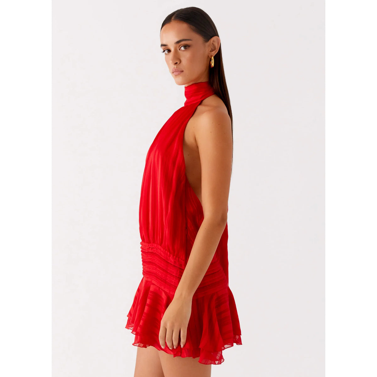 Red Willow Chiffon Mini