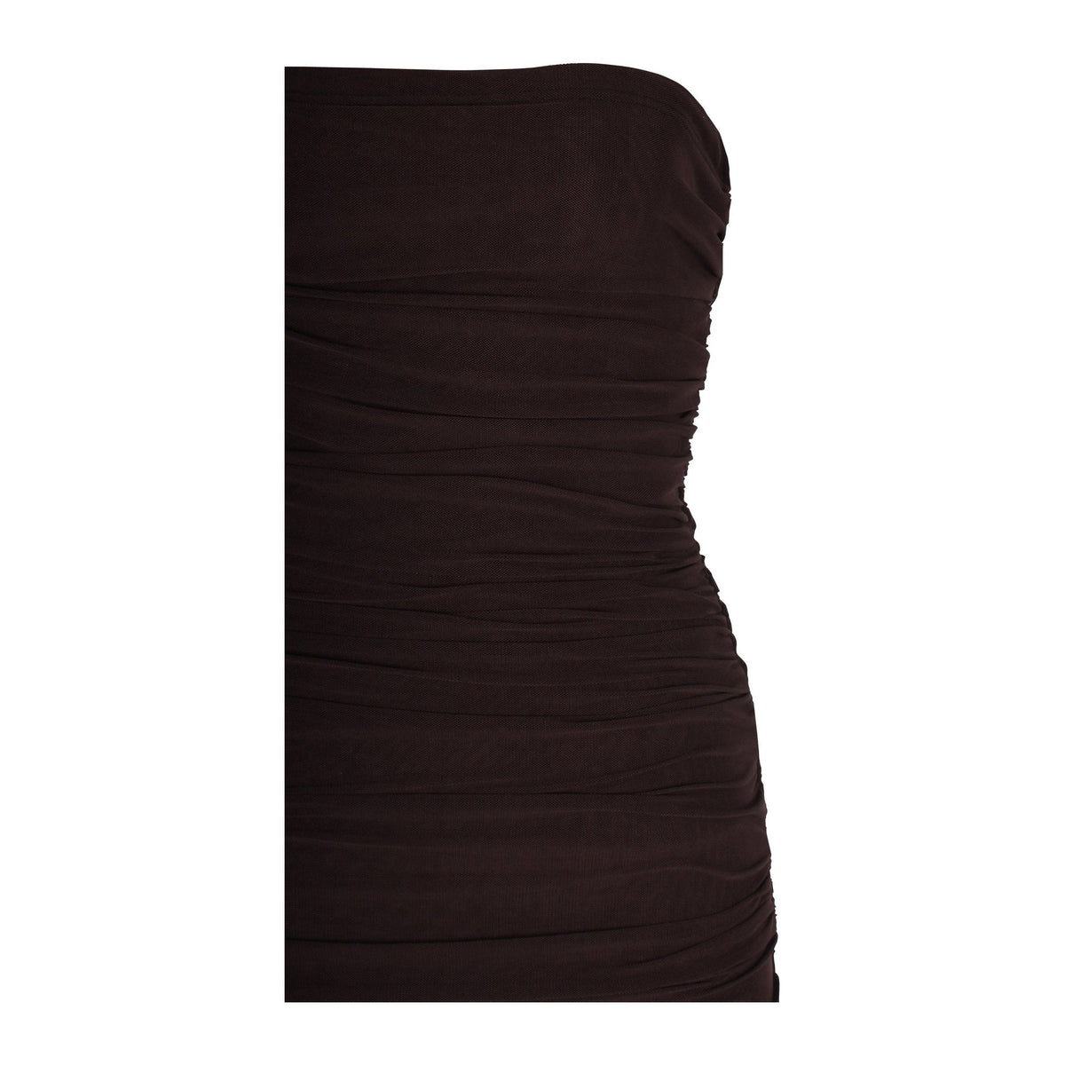 Brown Ginni Mesh Tube Dress