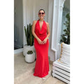 Red Saint Plunge Maxi